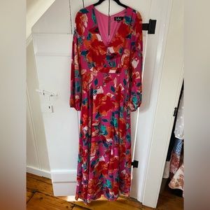 Lulus floral maxi dress long sleeve size M - NWT